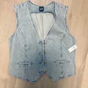 GAP Denim Vest in Light Blue